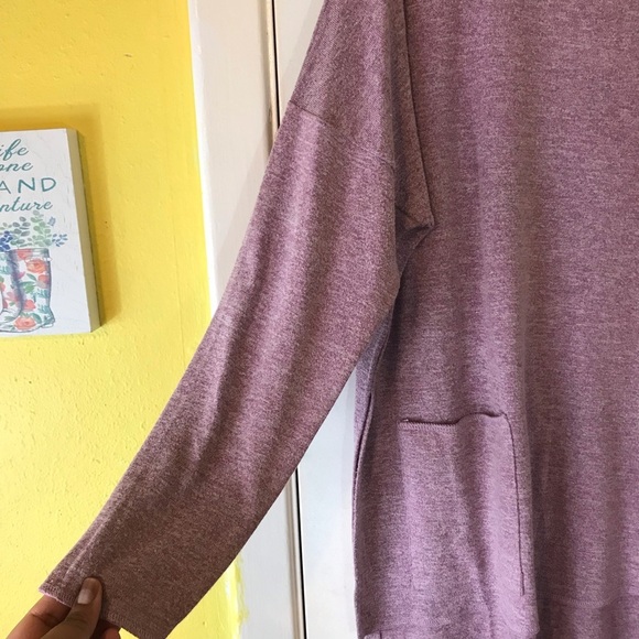 SIMPLE by Suzanne Betro Mauve Pocket Hi-Low Tunic - Picture 8 of 13